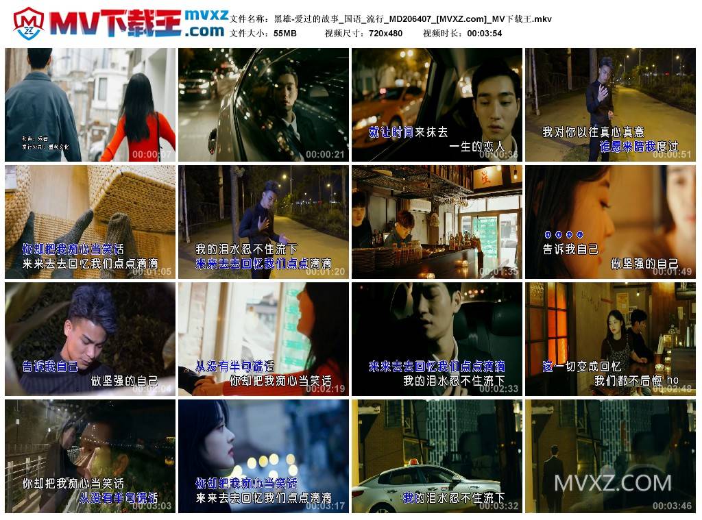 黑雄-爱过的故事_国语_流行_MD206407